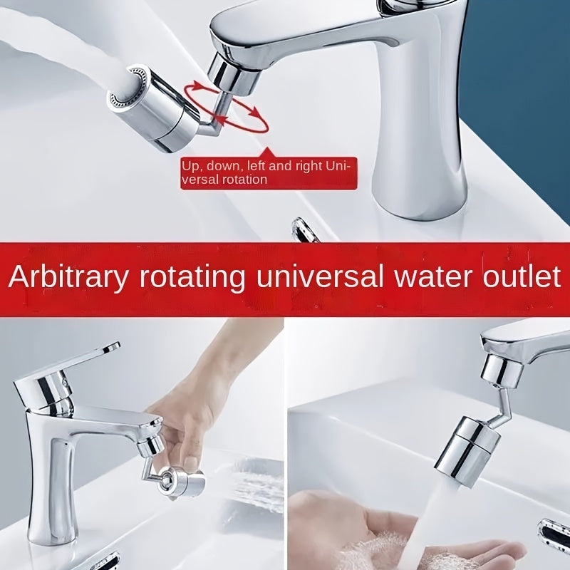 1pc Faucet Washbasin, 720 Degree Rotatable Splash-proof Water Kitchen Bathroom Extension, Water Saving Mouthwash Aerator
