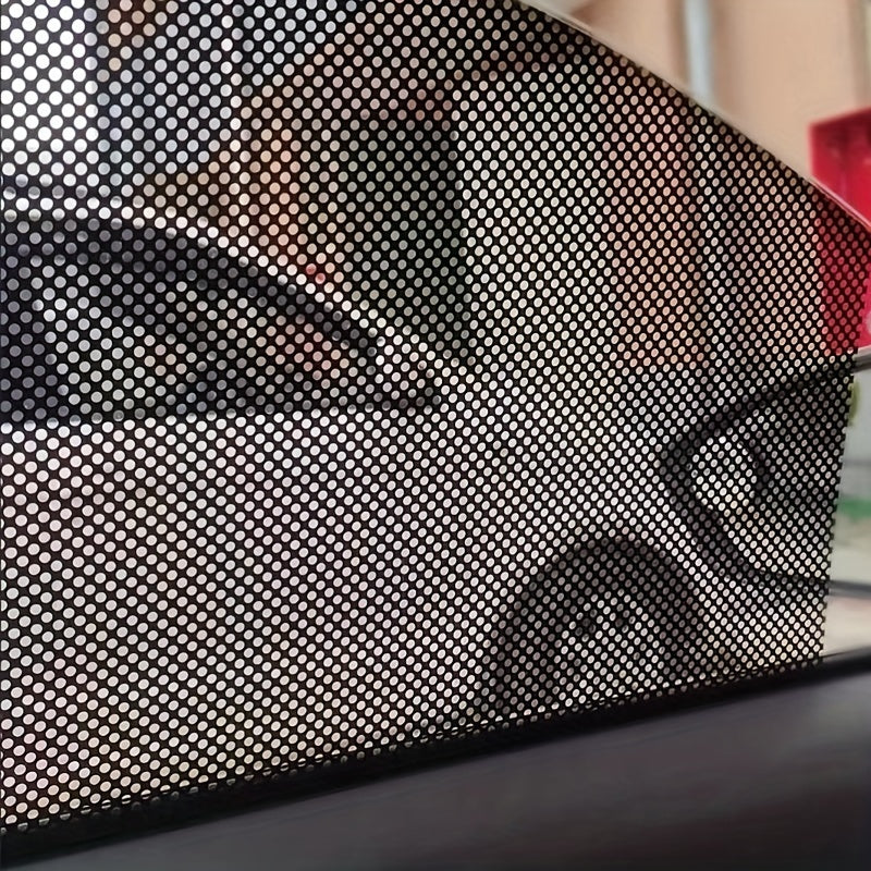 1 roll Stained Glass Window Privacy Film - Non-Adhesive, UV Sun Blocking, One-Way Perforated, Black Vinyl Stickers for Bathroom Door Coverings and Printable Engraved Designs