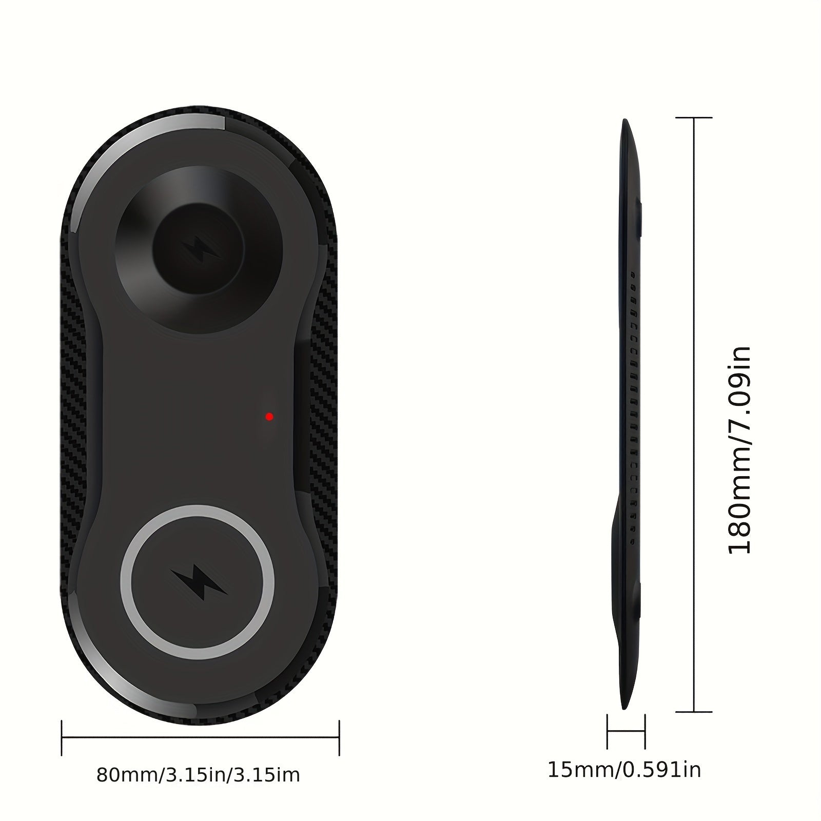 2-in-1 Fast Wireless Charger Mat Dual Wireless Charging Pad for Samsung Galaxy Watch 5/5 Pro/4/3, Galaxy Buds, S23 Ultra, S22, S21, S20, Note 20, 10, Z Flip 4/3, Z Fold